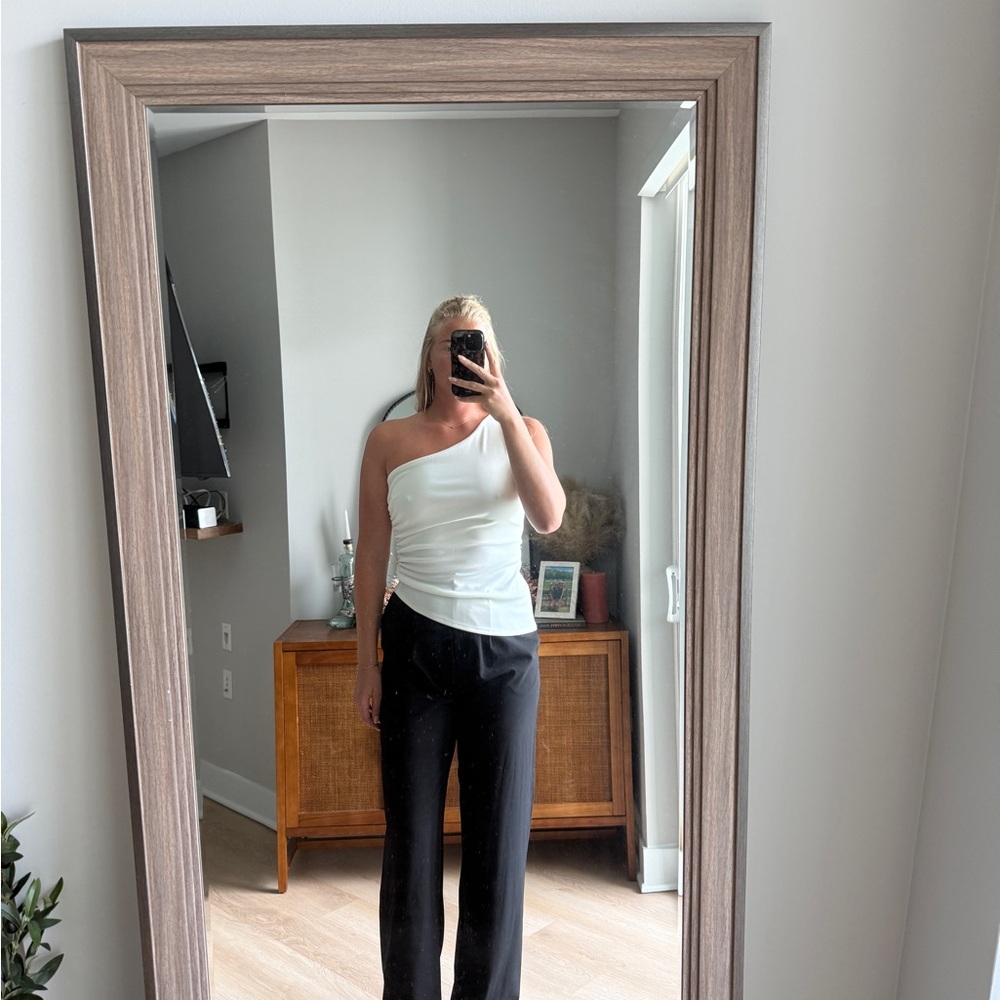 Mango Black Wide Leg Top